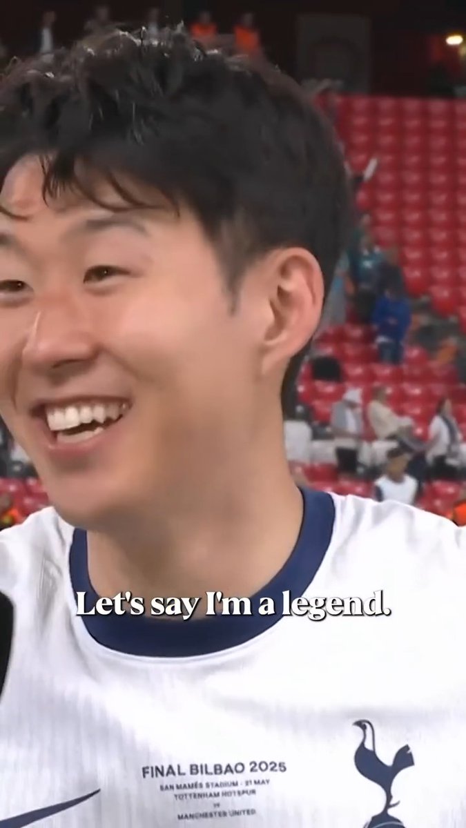 “Let’s say I’m a legend” 👑 Son Heung-min after helping to bring European glory to Tottenham 🤍 #BestOf2025