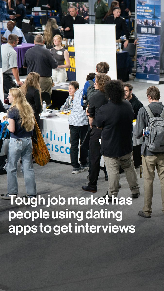 The job market is tough so some job seekers are becoming creative and turning to Hinge, Grindr and other apps to make employment connections. Georgia Hall explains
