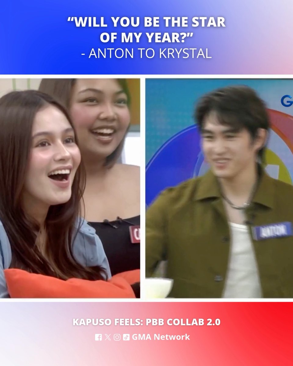 #KapusoFeels: Anton, makakasayaw si Krystal! 💖✨ Watch #GMAPBBCollab on weekdays at 9:40 PM and on weekends at 6:15 PM on GMA! For more Kapuso Feels, visit