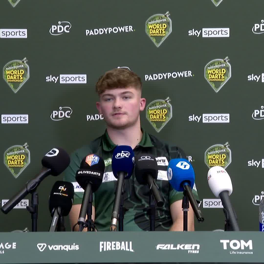 🗣️ "I haven't even got out of second gear yet, that's the scary thing." Charlie Manby reflects on his quick-fire victory over Ricky Evans, which sets up a last 16 showdown against European Champion Gian van Veen! #WCDarts
