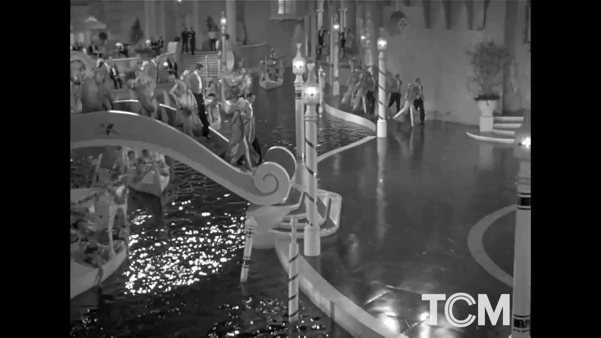 Designed by Van Nest Polglase and his associate Carroll Clark, the lavish Art-Deco inspired set in TOP HAT ('35) scored an Oscar nomination for Best Art Direction – and took up a majority of the film's production costs. See it as part of tonight's Art Deco lineup, at 8pm ET.