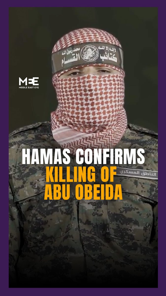 “We mourn the great commander, Huthaifa Samir Abdallah al-Kahlout, Abu Ibrahim.” Hamas's military wing confirmed the death of Abu Obaida in an Israeli strike on Gaza in August and revealed his identity after he had served for two decades without ever revealing his true face.