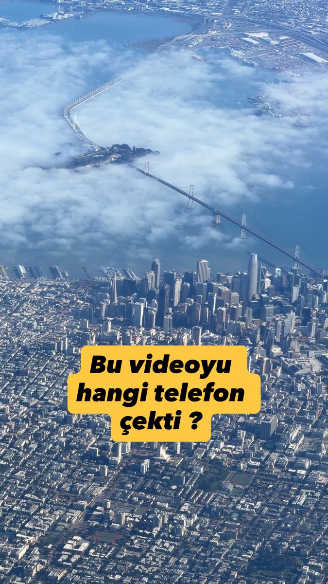 Hangi telefon çekmiş olabilir 😇 Not: THY’nin İstanbul - San Francisco uçuşundan kaydedildi 😍🙌🏻 İnmeden önceki 30 dakikada kaptanımız, resmen şehir turu yaptırdı.