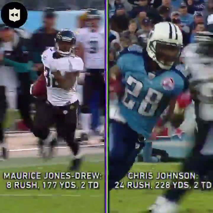When Chris Johnson and Maurice Jones-Drew combined for 405 rushing yards and four Touchdowns (all over 50 yards) 🤯