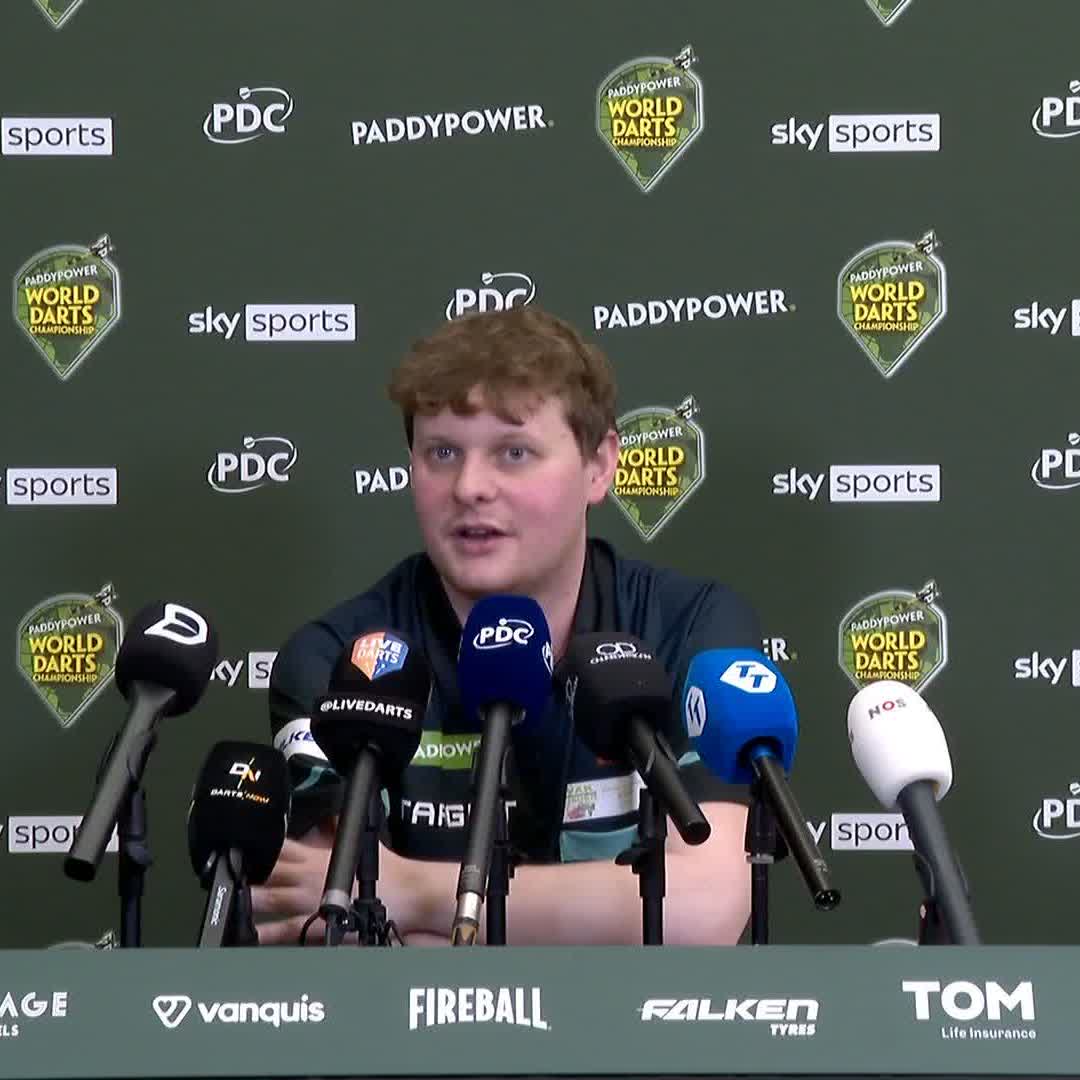🗣️ "If I play like I did in the last two sets, Luke is going to have a tough time!" Kevin Doets reacts to his thrilling deciding-set win over Nathan Aspinall, and previews his upcoming clash against 2023/24 World Champion Luke Humphries! #WCDarts