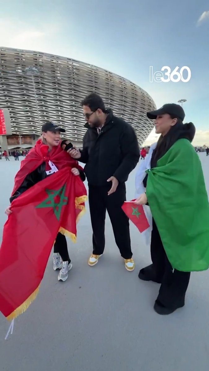 Elles sont algérienne 🇩🇿 et tunisienne 🇹🇳, mais ce soir, elles viennent soutenir le Maroc 🇲🇦