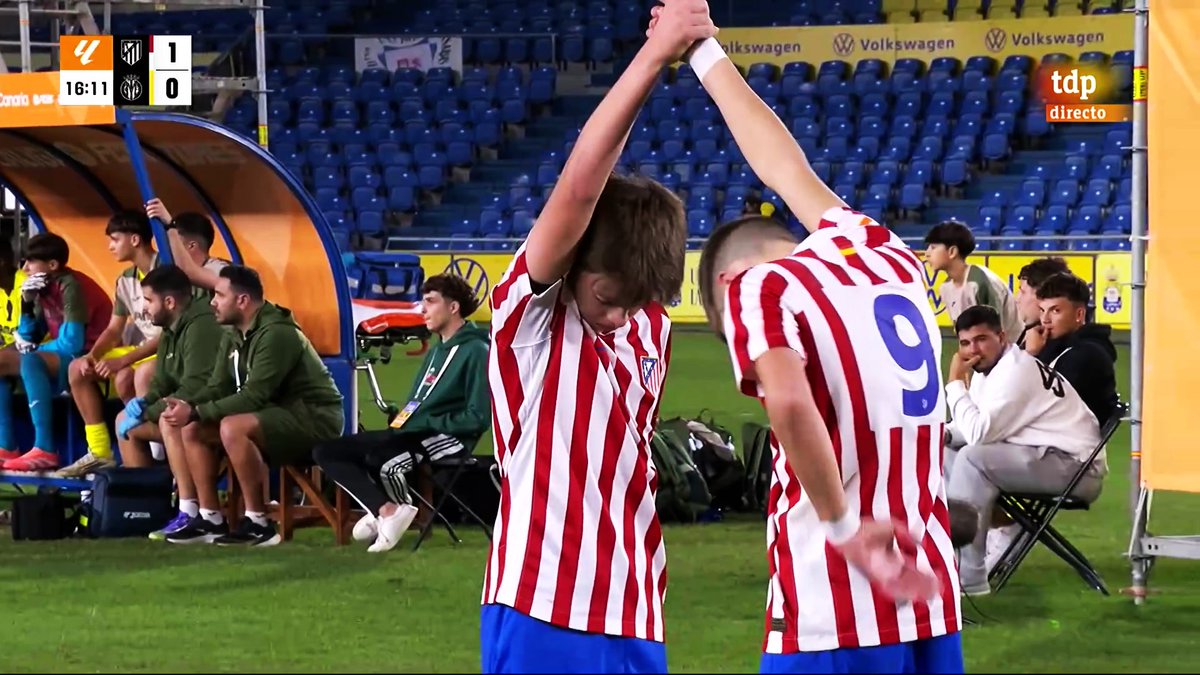 ¡El Atlético de Madrid se adelanta en la final de #LALIGAFCFUTURES! No pudo hacer más cosas Jaime en este 1-0: él saltó provocando una segunda jugada que él mismo convirtió en gol con un recorte y remate perfectos. Villarreal 🆚 Atlético EN DIRECTO: