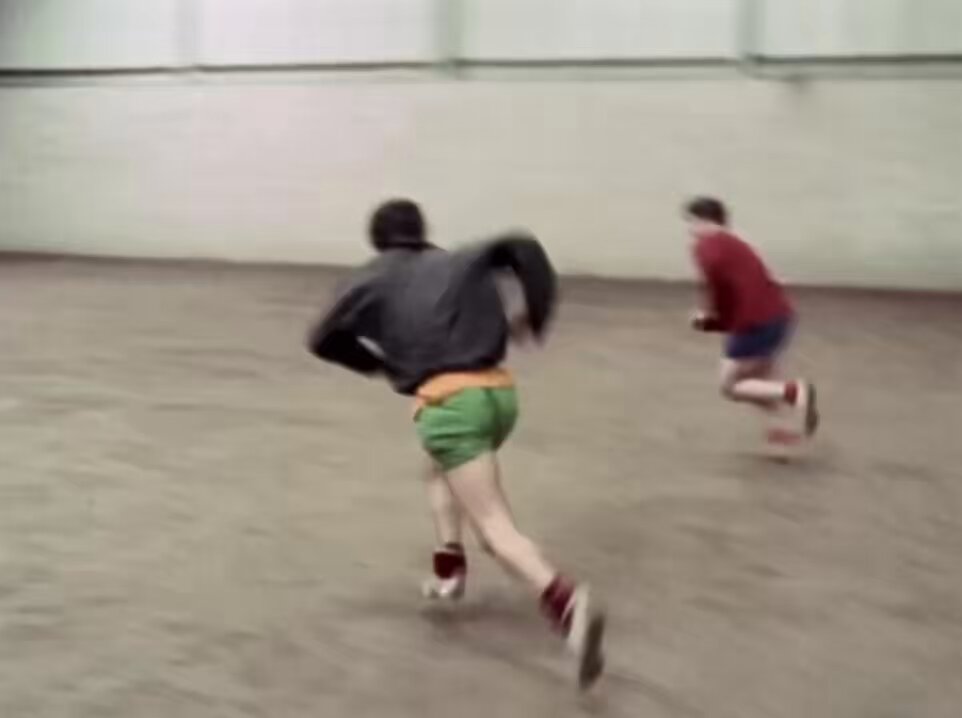 Bobby Charlton, George Best &amp; the United team having a kickabout in training at the Cliff (1968) #MUFC