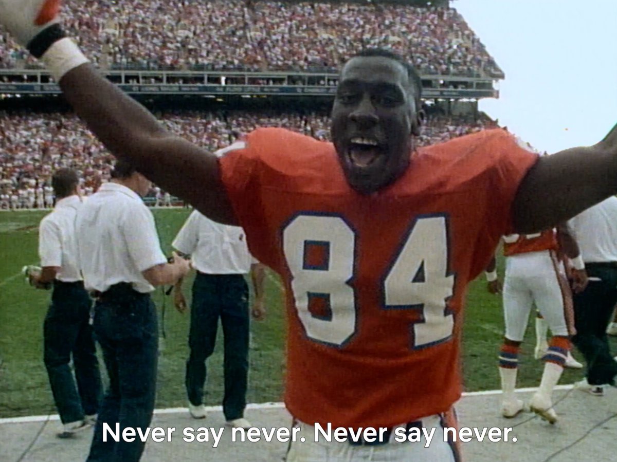 John Elway: “People always ask me, ‘Who’s your favorite receiver?’ and I always say, ‘The open one.’ Then, second, I say, ‘Shannon Sharpe.’” 😂 Denver Broncos shannon sharpe 📺 Elway is now playing only on @Netflix