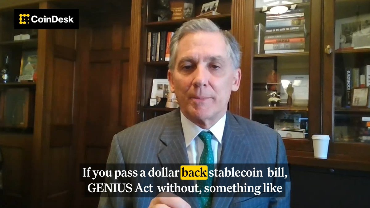 MOST INFLUENTIAL: French Hill asks, what is a stablecoin bill without market structure? It’s a cell phone with no network. The industry needs "towers"—clear rules for banks, brokers, and DeFi—to actually function.