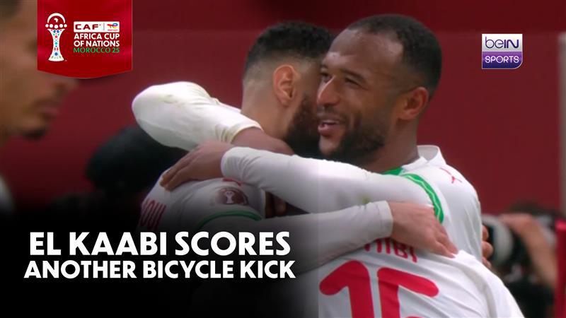 MOROCCO'S AYOUB EL KAABI SCORES HIS SECOND OVERHEAD KICK THIS AFCON 🤯 Incredible 🇲🇦