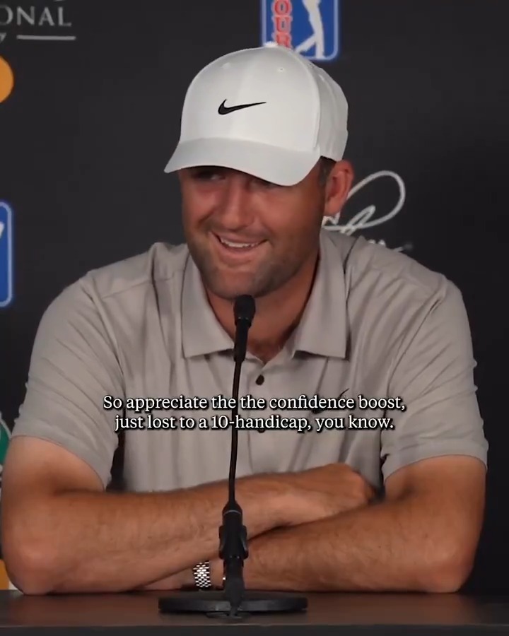 Scottie Scheffler on losing to a 10-handicap golf buddy this year. 😂