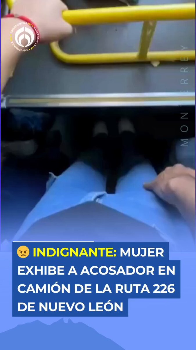 #LoMásVistoDe2025 🚨 Mujer denuncia acoso en el transporte público Una joven de 18 años grabó el momento en que un hombre le realizó tocamientos indebidos a bordo de la un camión de la Ruta 226 🚍, que va de Escobedo al Centro de Monterrey. El video muestra cuando el presunto acosador realiza tocamientos mientras iba a un lado de ella. La víctima decidió exhibirlo en redes sociales y sus padres denunciaron públicamente el hecho y exigieron justicia.