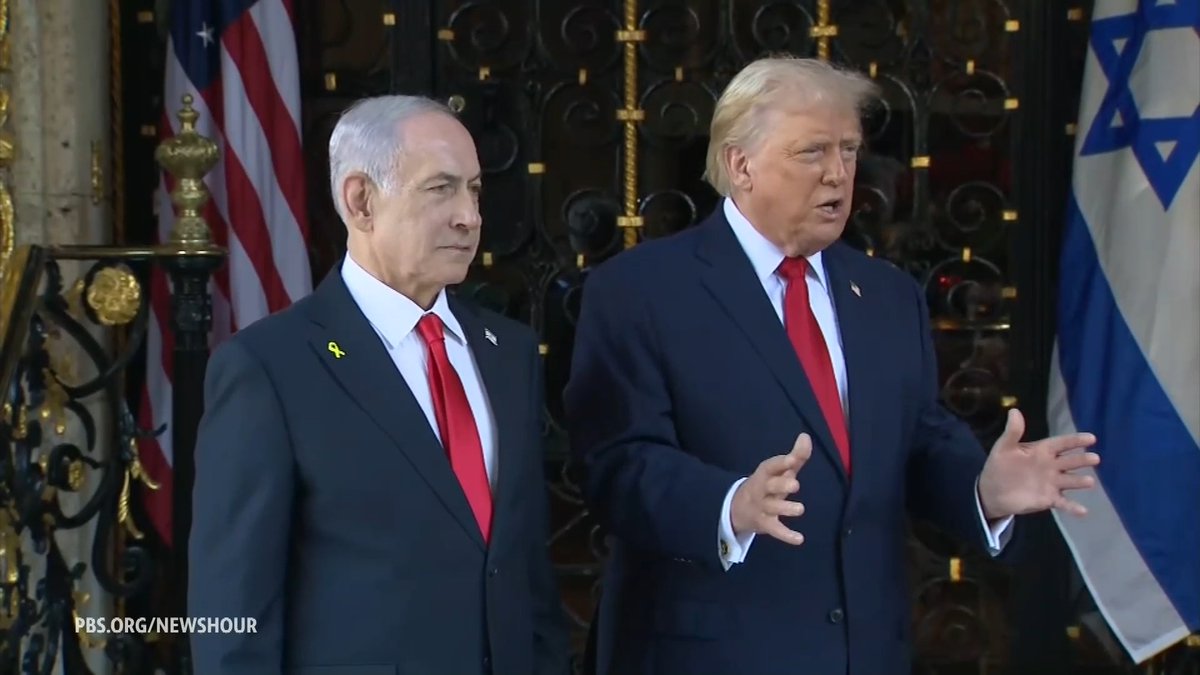 The U.S. has launched its first ground attack against Venezuela since the administration began its campaign to combat drug trafficking and pressure President Nicolás Maduro. Trump confirmed the explosion on Monday and said the target was along Venezuela's shore. And the president, who has declared himself the president of peace, said Hamas must disarm before any progress can be made at finalizing a peace deal in Gaza. Nick Schifrin reports.