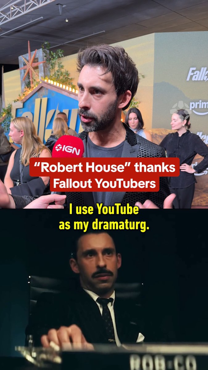 Fallout's Rafi Silver gives props to Fallout YouTubers like Oxhorn, JuiceHead and MrMattyPlays for his performance as "Robert House."