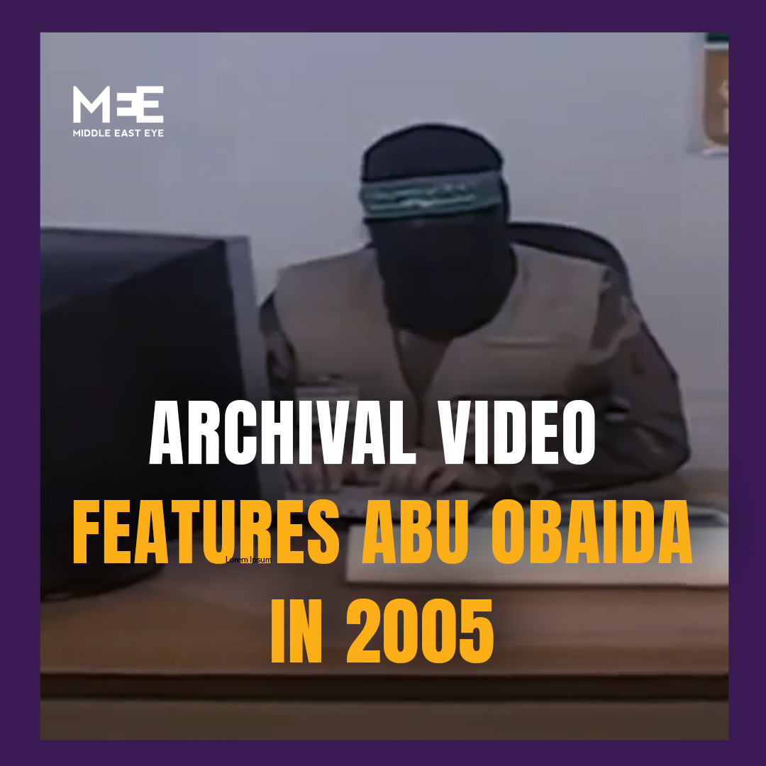 One of the earliest videos featuring Abu Obaida, who was killed by Israel in August, appears in archival footage released by the Qassam Brigades’ Media Office. The office was established in 2004 to create a dedicated unit responsible for media production and military statements.