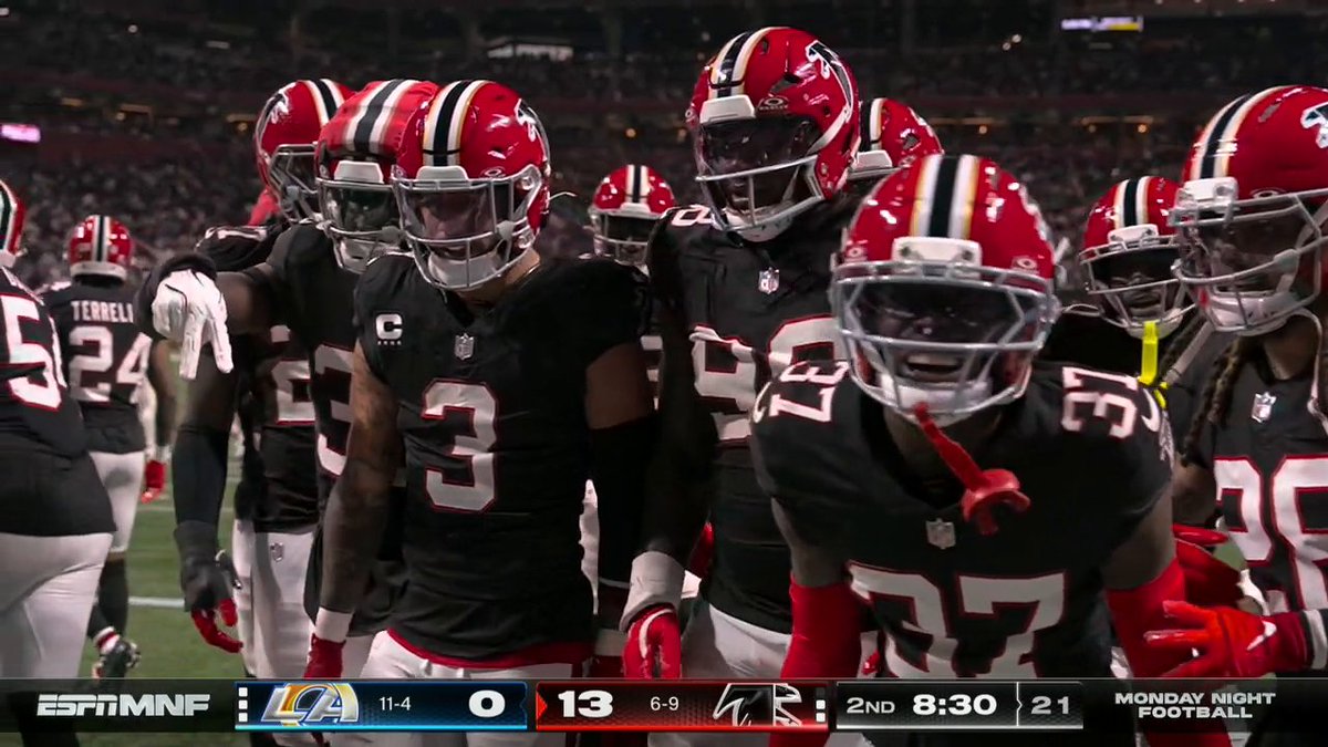 JESSIE BATES III BACK THE OTHER WAY 💨 Falcons lead 14-0 over the Rams on ESPN and the ESPN App 👀