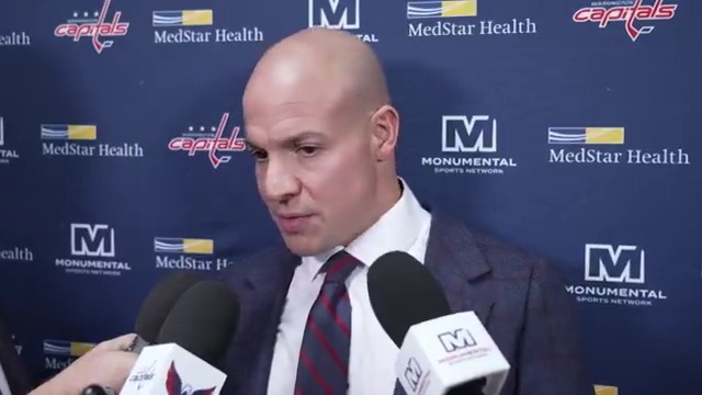 Head coach Spencer Carbery meets with the media following tonight's game in Florida. #CapsCats