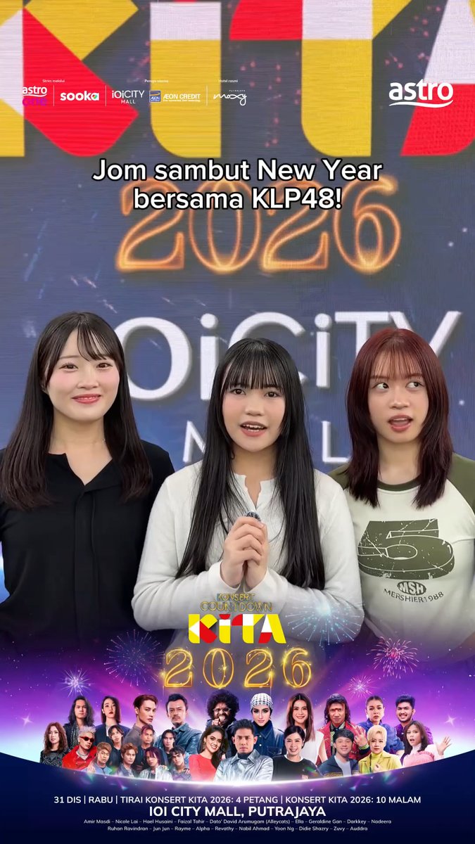 Korang dah ready untuk 2026? Jom join kami di Konsert Countdown KITA 2026 pada 31 Disember ini, bermula 4 petang di IOI City Mall Putrajaya! Confirm lit 🔥 #AstroHomeOfLive #KonsertKITA2026 #KonsertCountdownKITA2026 #KITA2026 #AstroOne #sookaMalaysia