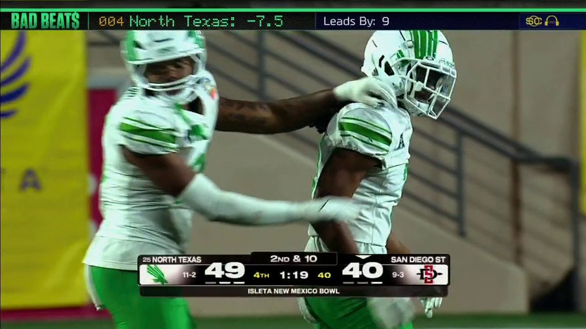 "If you had North Texas -7.5, thoughts and prayers." 💀 Scott Van Pelt