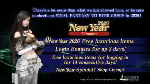 #FF7EverCrisis New Year Information! Thank you for playing #FF7EC in 2025! Here's some information on the campaigns launching on Dec. 31 7:00 AM PST and more!