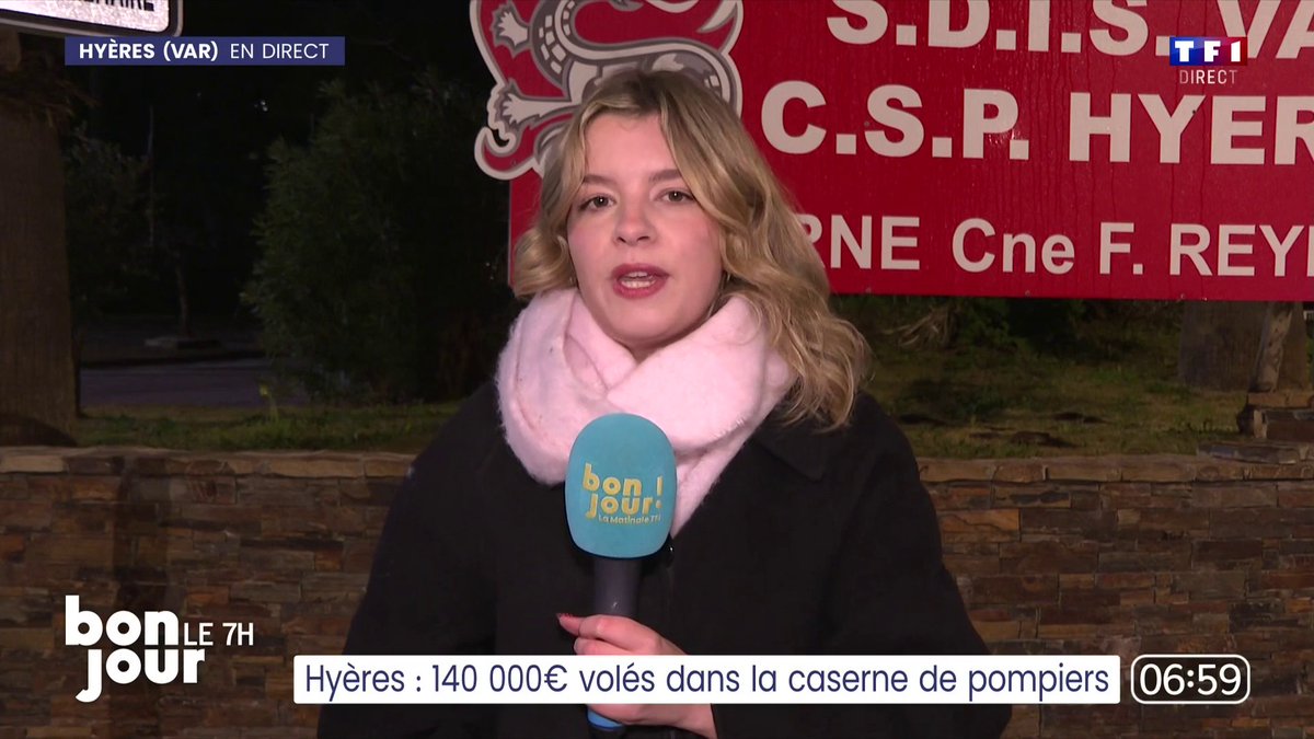 Hyères : 140 000 € volés dans la caserne de pompiers. La somme provient de la vente annuelle des calendriers, qui devait servir aux orphelins des pompiers et aux activités de la caserne. ▶️ Le journal de Matthieu Karmann dans #BonjourLaMatinaleTF1 avec Maud Descamps ⤵️