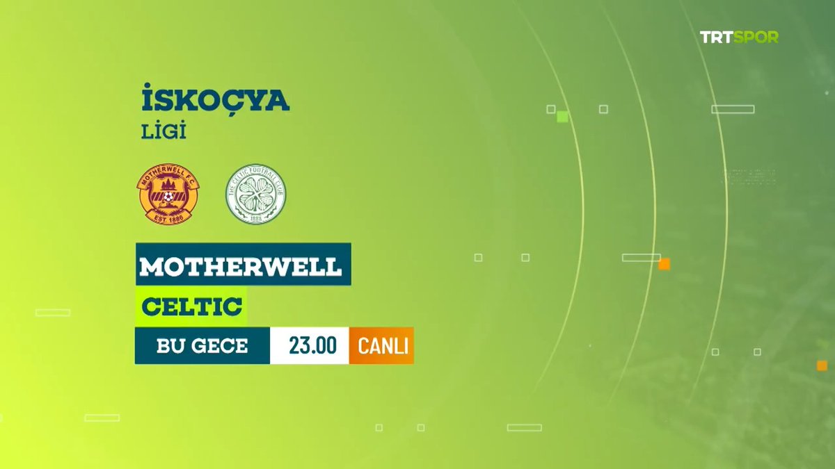 🤩 İskoçya Ligi'nde kıyasıya rekabetin heyecanı TRT SPOR'da yaşanıyor! ⚔️ Zirve yarışındaki iddiasını sürdürmek isteyen Motherwell, son şampiyon Celtic'i konuk edecek. 🆚 Motherwell × Celtic 📅 Bu gece ⏱️ 23.00 🏟️ Fir Park 📺 TRT Spor