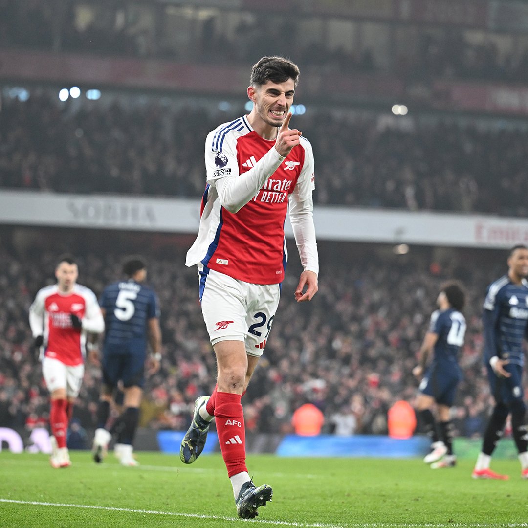⏪ Last time out against Aston Villa in N5... Kai's ferocious finish 💥 🤝 Presented by Bitpanda