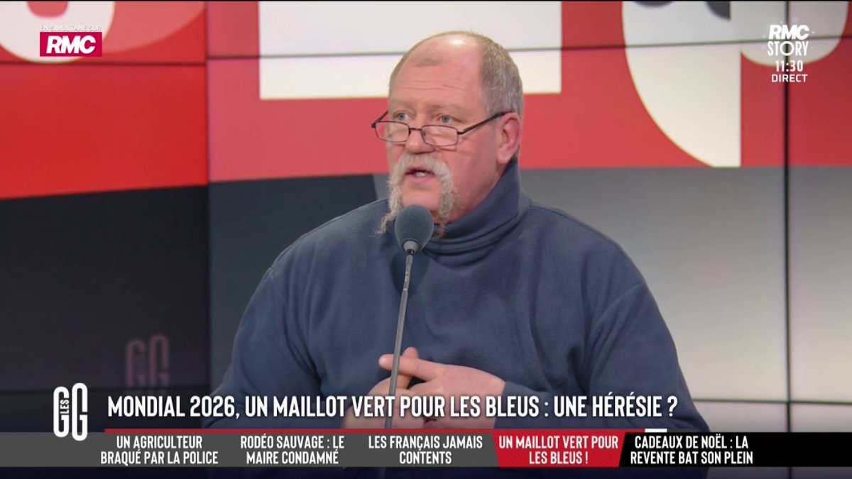 ⚽️ Mondial 2026 : un maillot extérieur vert pour les Bleus 🗣️ Didier Giraud : "J'ai une pensée pour les petits clubs amateurs qui n'ont pas un kopeck... Combien ça a coûté en bureau d'études pour en arriver là à la FFF ! Ils sont fous ! C'est une perte d'identité !" #GGRMC