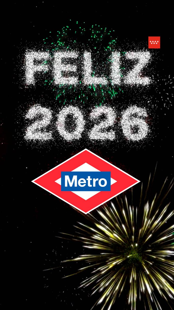 🚇 Sigamos viajando juntos. 🎄 Desde Metro os deseamos: ¡Feliz 2026! #NavidadEnMetro #LlevamosLaNavidad