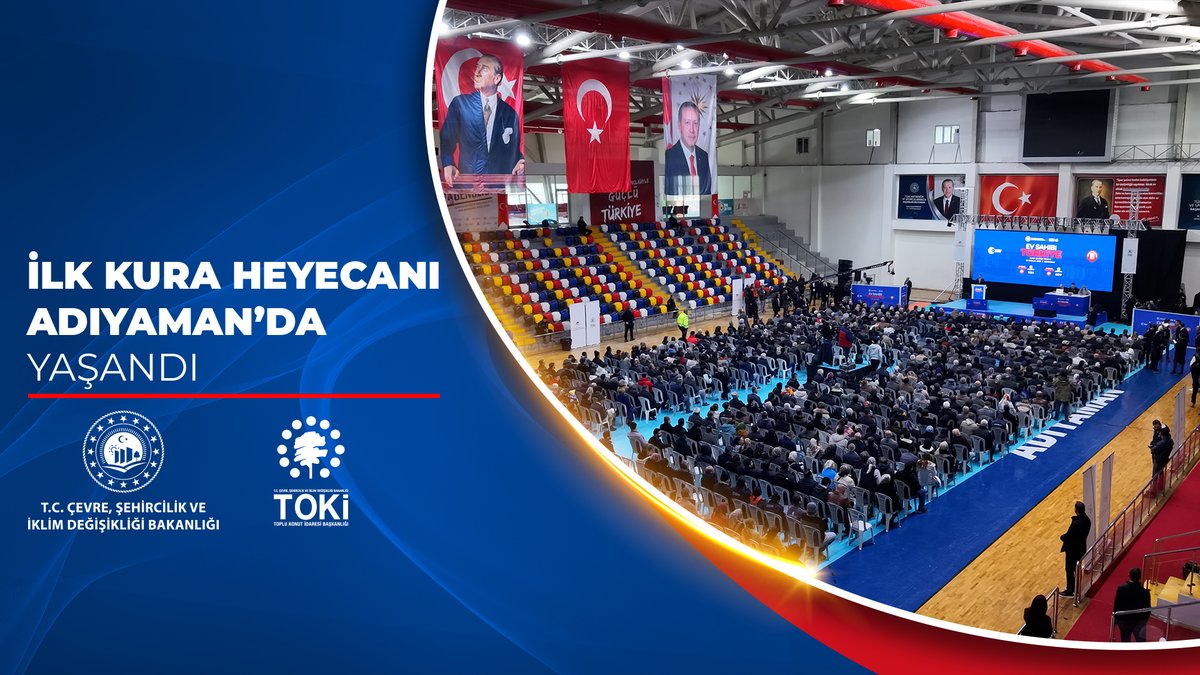 5️⃣0️⃣0️⃣ Bin Sosyal Konut Projesi'nde ilk kura heyecanı Adıyaman'da yaşandı.