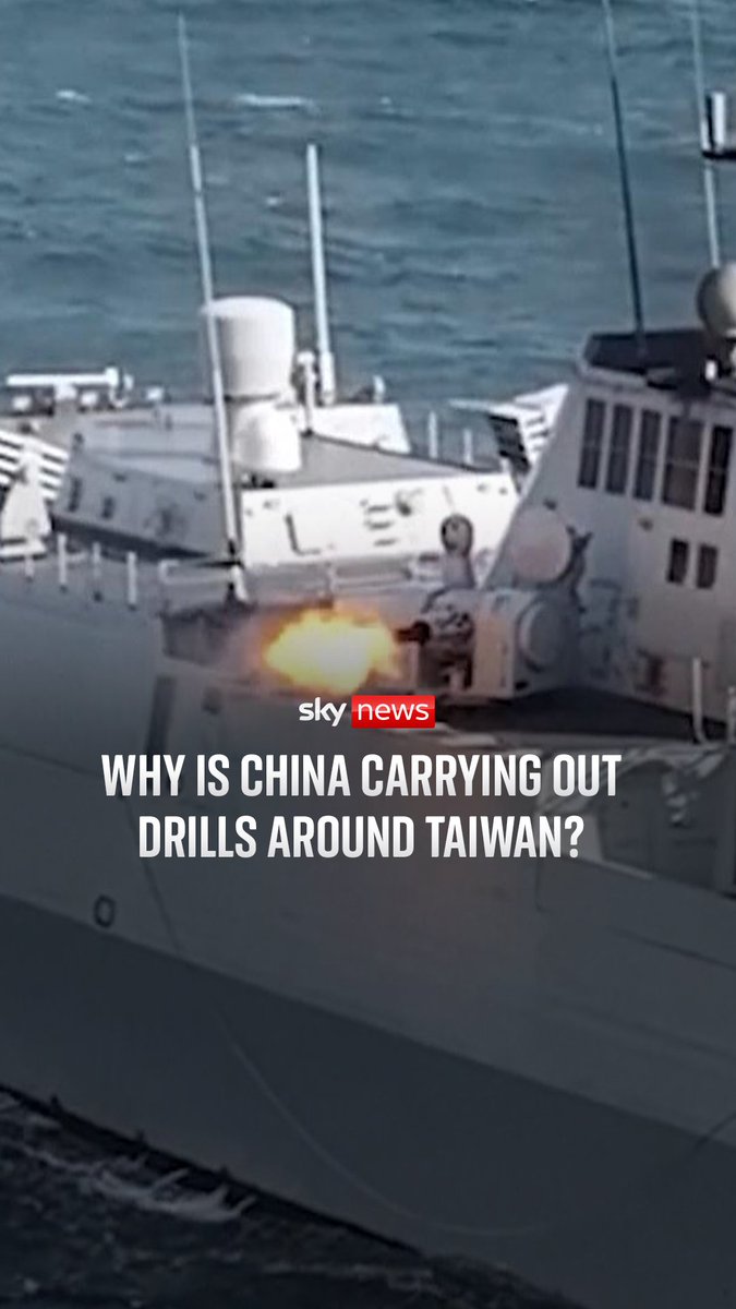 China is conducting military exercises very near to Taiwan, but Donald Trump says he is 'not worried' about any further escalation. Sky's Shingi Mararike explains what we know about the drills. More here: