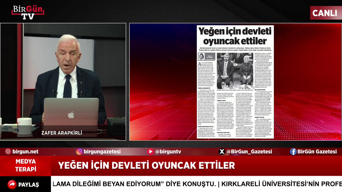 🔴Timur Soykan skandalı ortaya çıkardı 📌 “Aile Bakanlığı bir torpil ve cinsel istismar skandalı ile çalkalanıyor!” 📌Bakan Yardımcısı Zafer Tarıkdaroğlu’nun yeğeni KPSS’siz devlet memuru yapıldı. Torpilli yeğen cinsel saldırı suçundan tutuklandı. 🔗