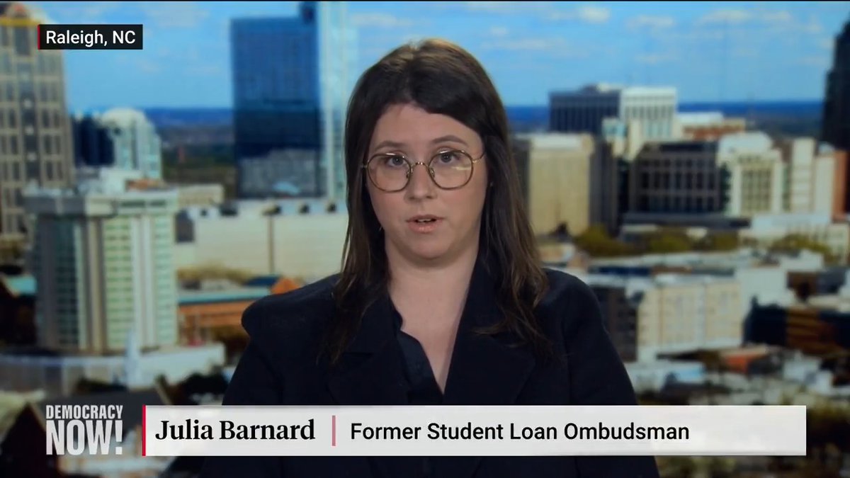 The Education Department says it will start garnishing the wages of about 5 million people in the U.S. who are in default on their student loans. Julia Barnard with The Debt Collective 🟥 says the system is "cruel and hostile to working people."