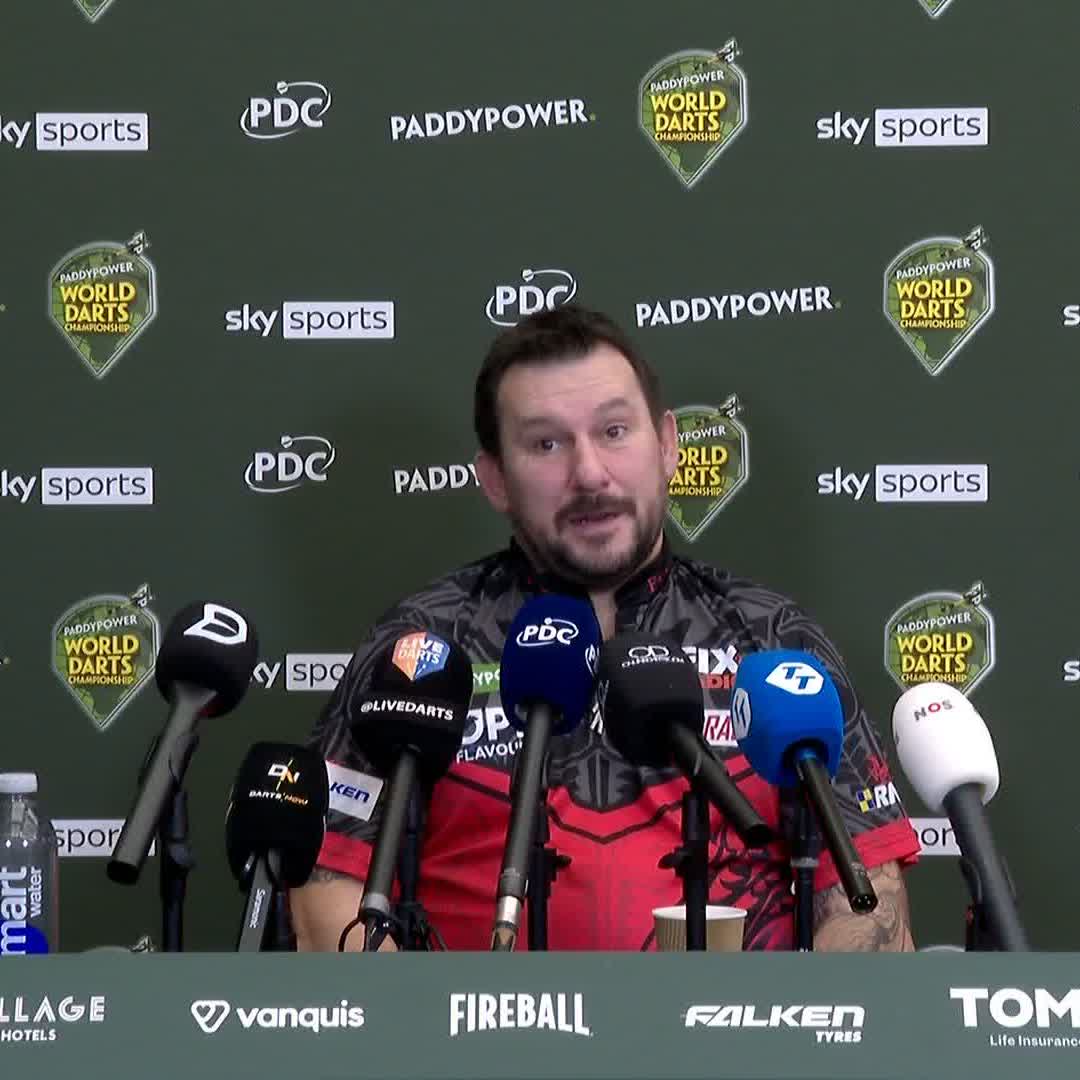 🗣️ "I've not been that nervous for a very long time!" Jonny Clayton was full of praise for Andreas Harrysson after overcoming the Swedish star to book his spot in a second World Championship quarter-final! #WCDarts