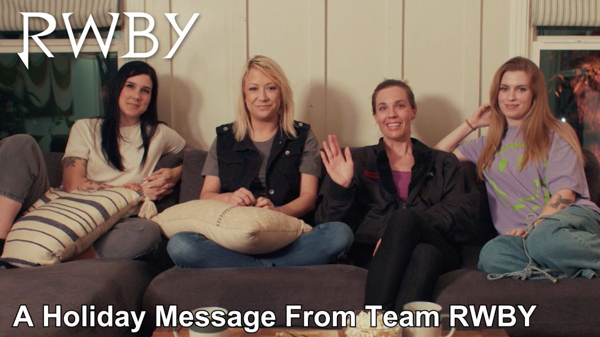 A holiday video so good, we brought it back! A little love from Team RWBY to you ❤️🤍🖤💛 Lindsay Jones Kara Eberle Barbara Dunkelman