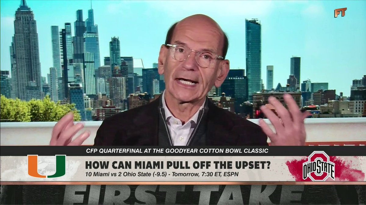"There is a recipe. ... I think to win this game, Miami is going to need near flawless play from [Carson Beck]." Paul Finebaum on what Miami needs to do to knock off Ohio State in the CFP 👀