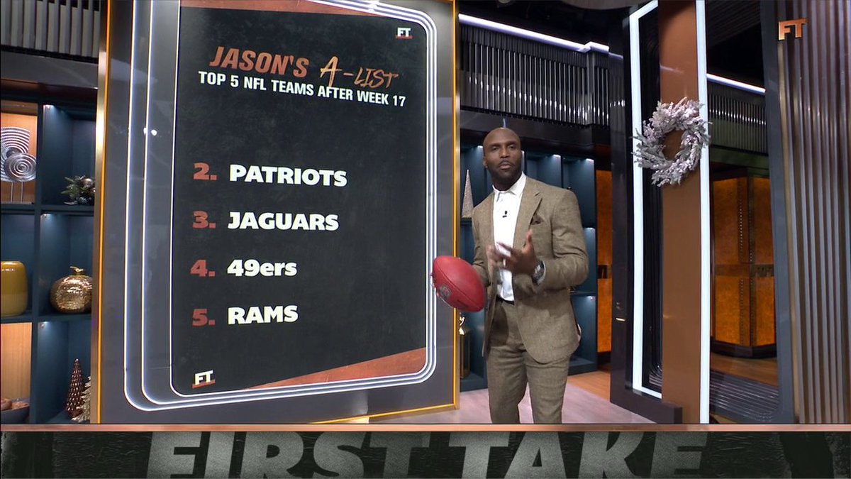 .Jason McCourty shares his top five NFL teams after Week 17 🔥