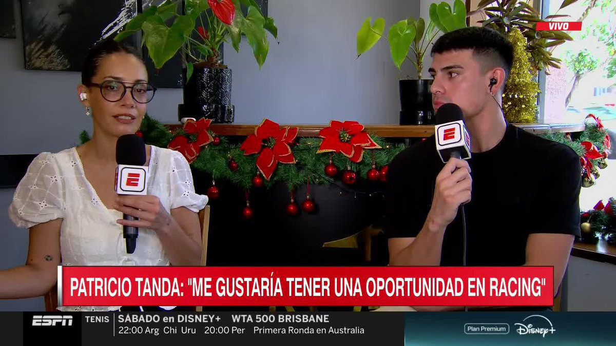 "ME GUSTARÍA TENER UNA OPORTUNIDAD EN #RACING", Patricio Tanda y el deseo de jugar en la Academia, equipo al que pertenece.