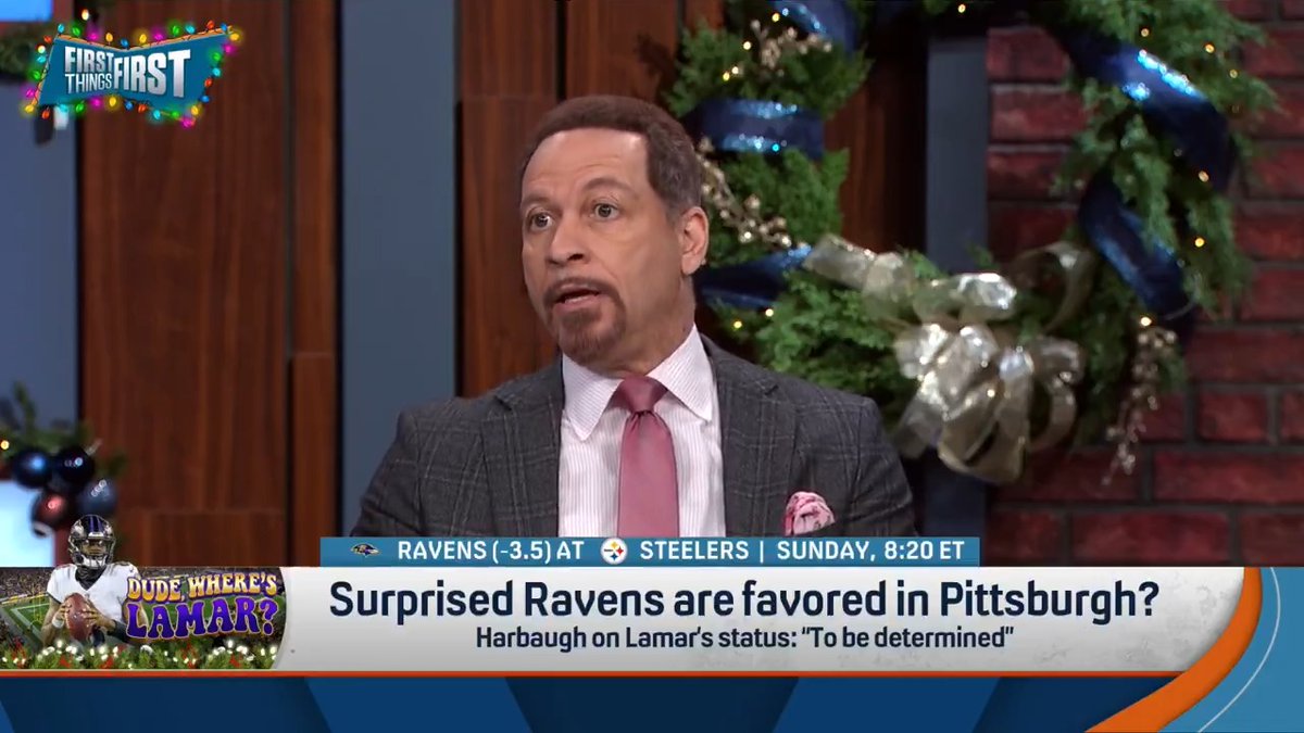 .Chris Broussard isn’t surprised the Ravens are favored in Pittsburgh at all: “They should be favored. They’re gonna win this game, with or without Lamar.”