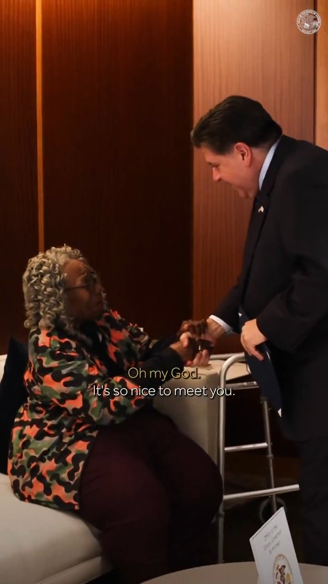 Met a very special someone in Chicago. Juanita has been the fourth longest continuous serving State employee until her retirement this year. It was an honor to be able to thank her for her service in person.