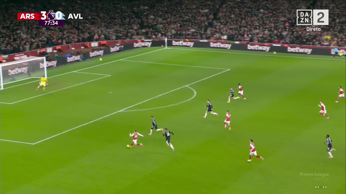 Arsenal acabou com a sequência histórica do Aston Villa!