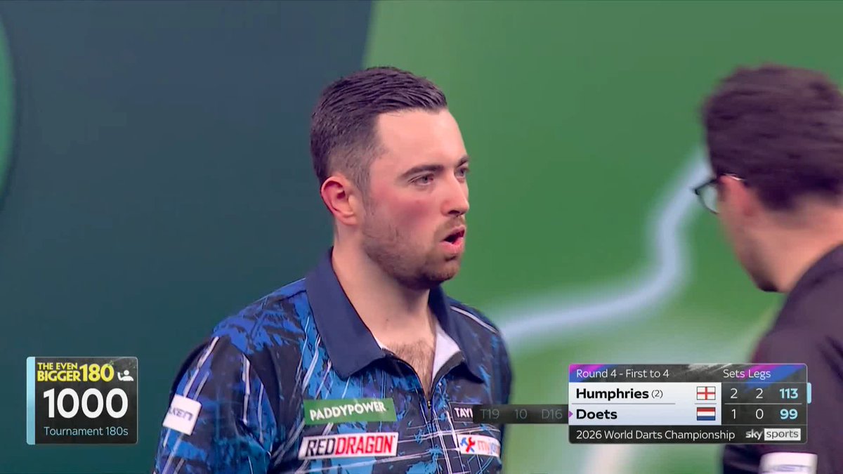 ONE THOUSAND 180s have been hit at this year's Paddy Power World Darts Championship 🙌 That's now £1million and counting towards Prostate Cancer UK 👏