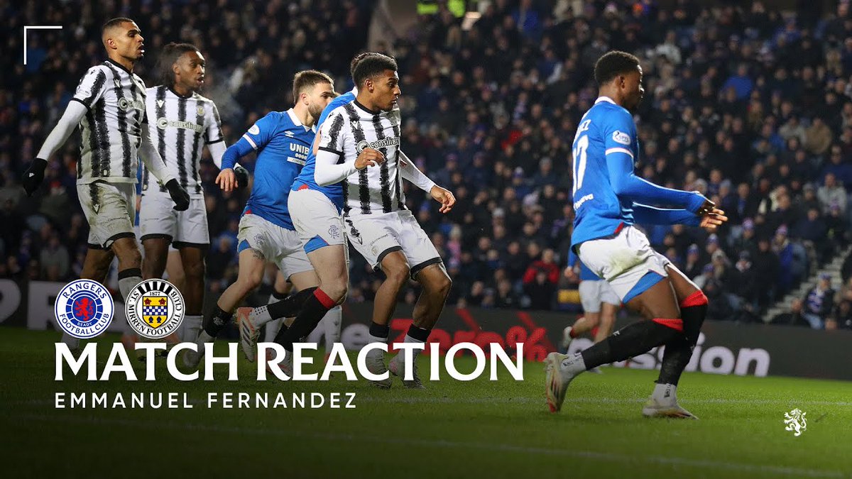 🎙️ Manny Fernandez shares his post match thoughts with RangersTV following our victory against St Mirren.