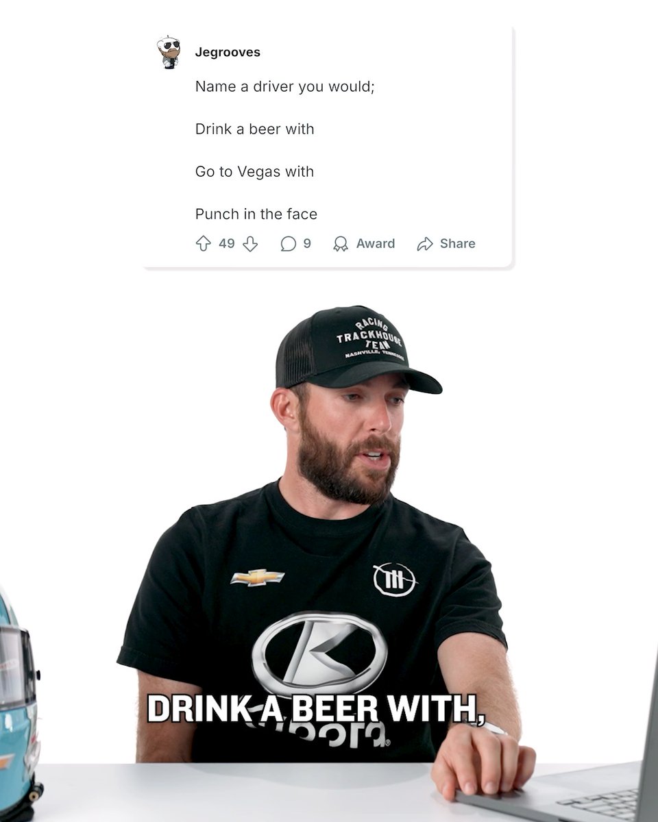 Drinking beer, going to Vegas and throwing a punch. 🤣 Ross Chastain sat down to answer fan questions!