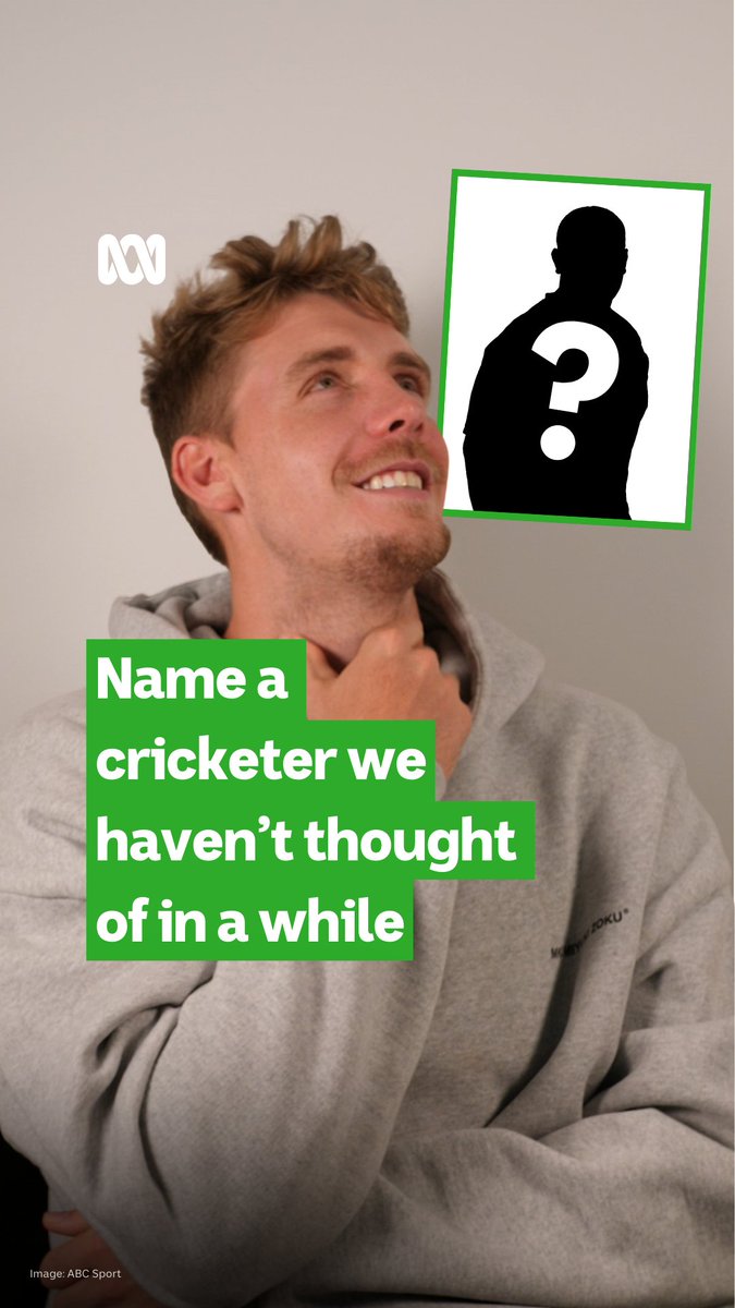 Can you name a cricketer we haven't thought of in a while? It appears Scott Boland does actually think about his choice a lot, though. 😂 Catch every ball this summer. Live and ad-free on ABC listen: #Ashes