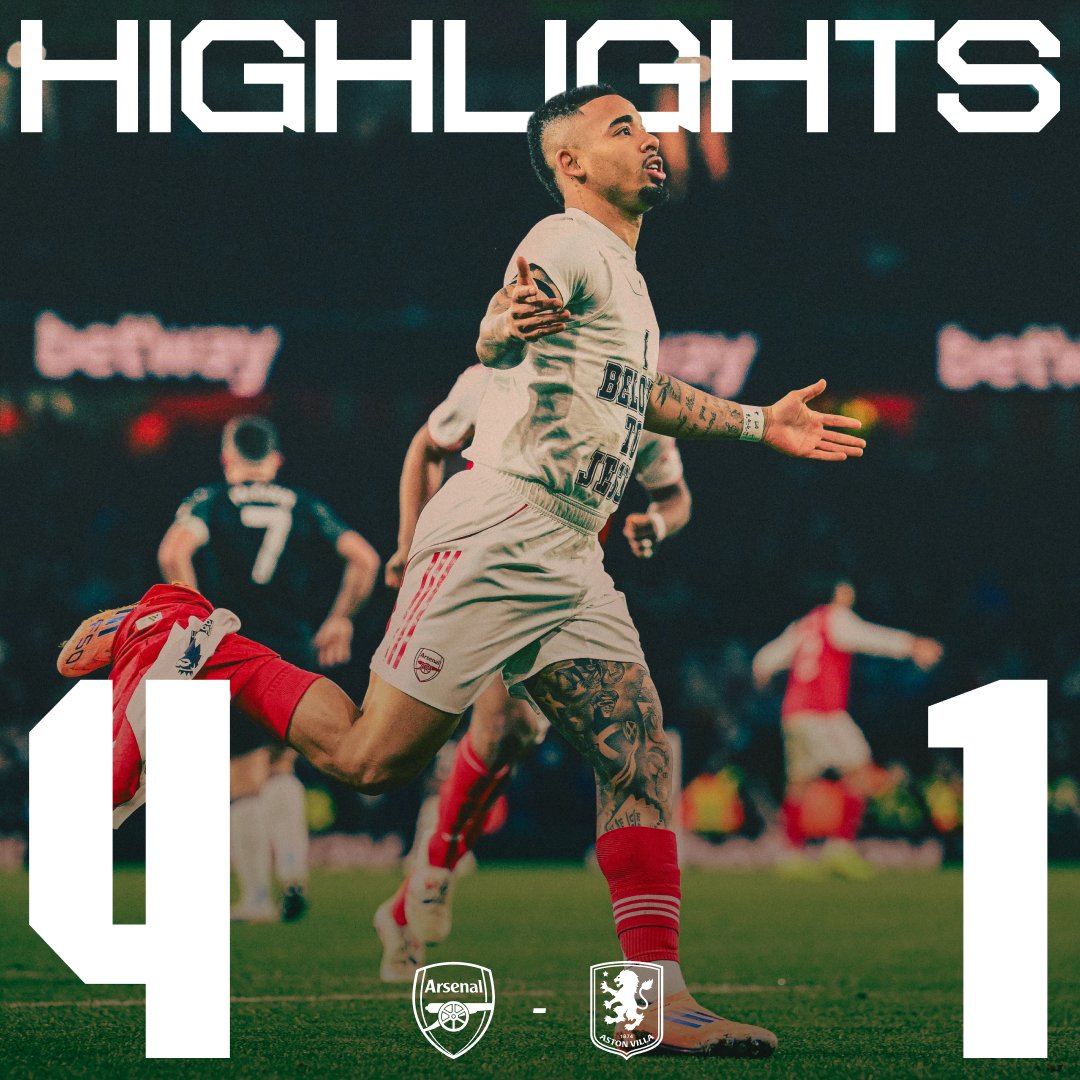 One more gift to give 🎁 Highlights from our 4-1 win over Aston Villa are LIVE, Gooners 📺