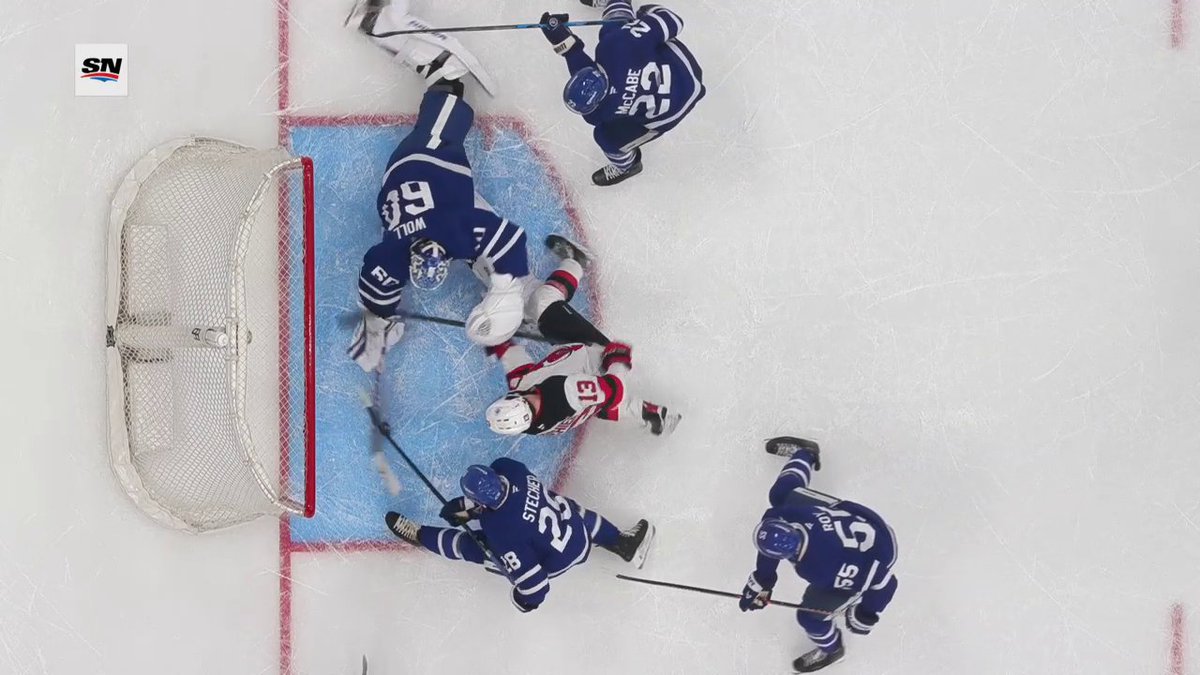 THE BRICK WOLL 🧱 Now that is a tremendous stick save by Joseph Woll!