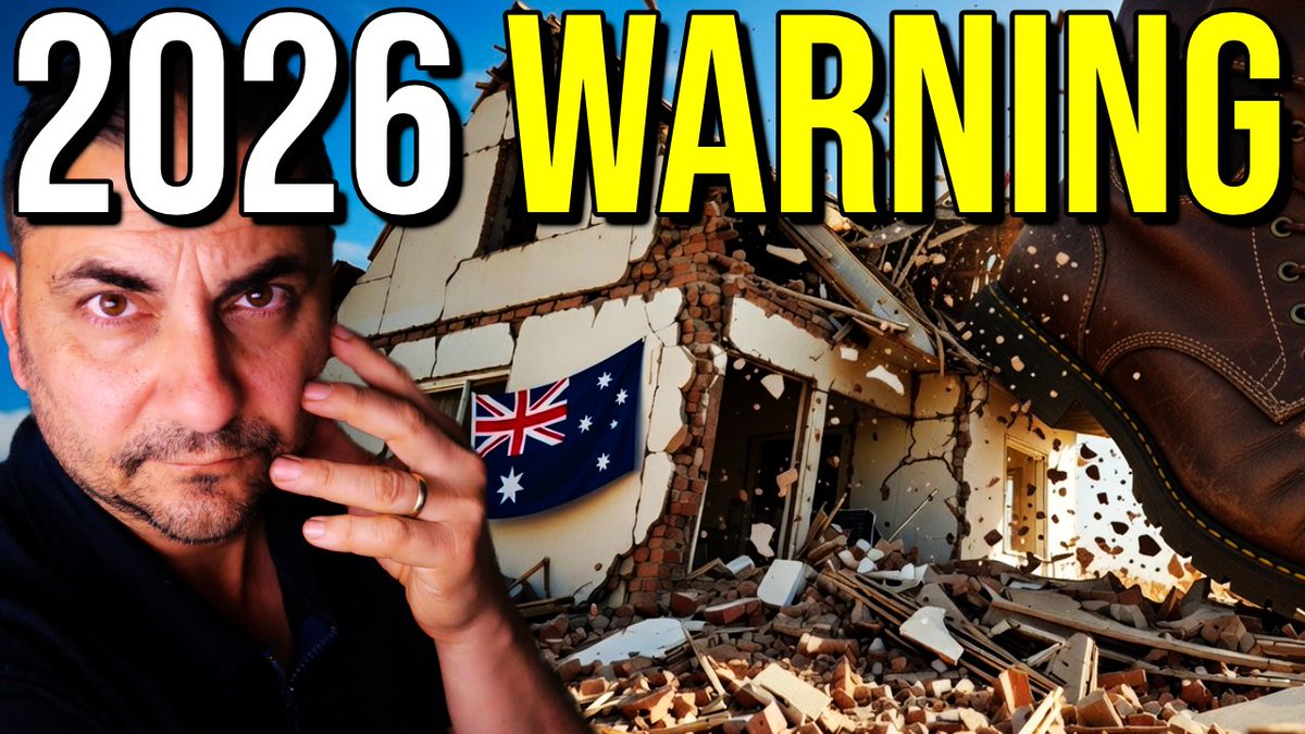 Massive Rug Pull To Crush Australian Housing Market | 2026 Warning Australia's housing market went berserk in 2025 - record highs obliterated, investors shocked with how much profits they’ve made, and the entire country convinced 2026 will deliver even more easy money. But a brutal shift is already ripping through the markets, completely off most people's radar. 2026 could see the mother of all rug pulls, leading to billions of lost equity, forced sales, and house prices finally smashed lower.