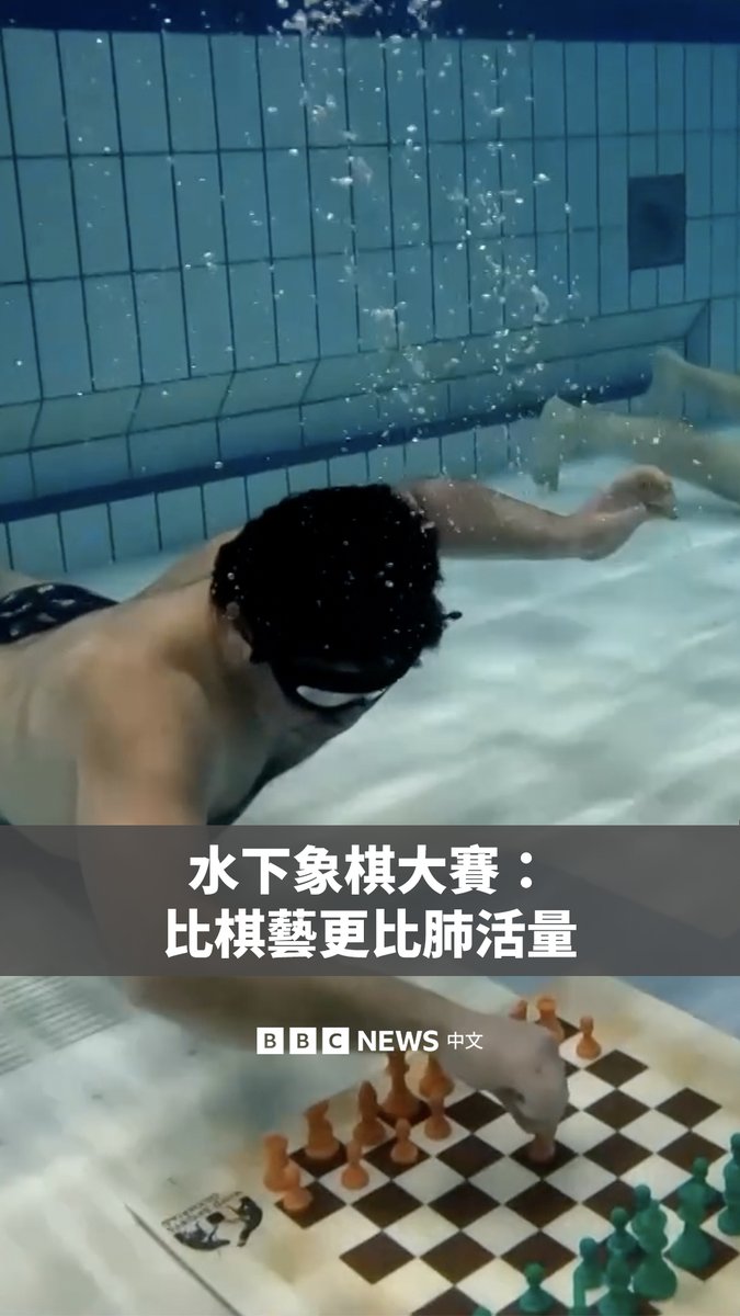 比棋艺更比肺活量!潜水国际象棋世界锦标赛在荷兰举行,选手们使用加重棋子和磁性棋盘角逐。参赛者必须在一次呼吸内完成一步棋,然后才浮出水面换气。